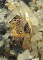 "ILVAITE, QUARTZ & CHALCOPYRITE"